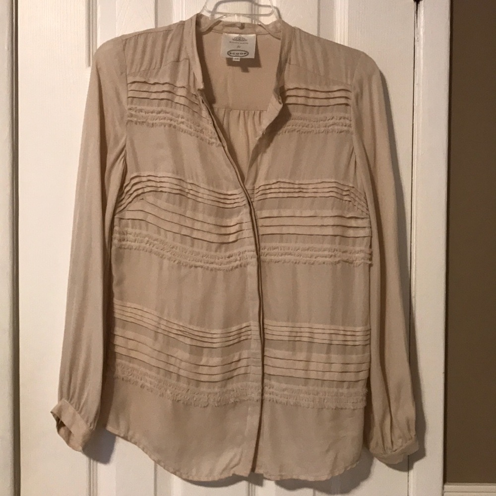 Madison Marcus ivory blouse w detailed front